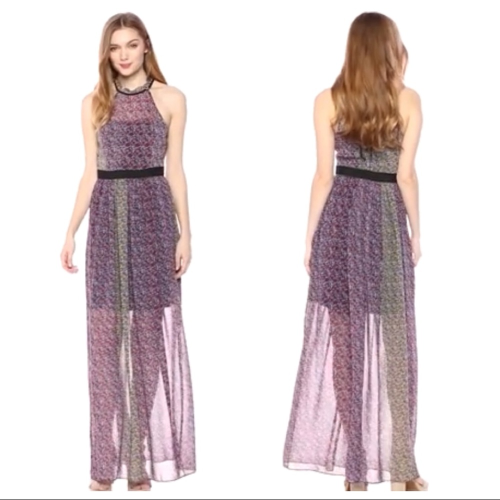 DONATED BCBGeneration | Purple Floral Maxi Dress | Size 4